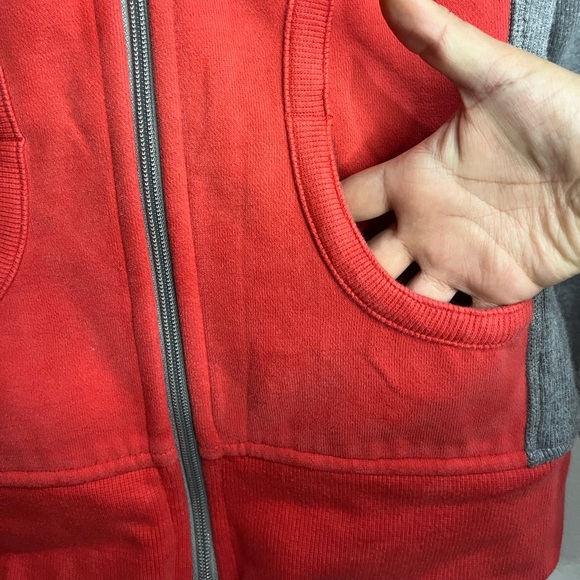 Lululemon Scuba Heavy Hooded Zip Sweatshirt Orange Gray Size 4 - Picture 3 of 5